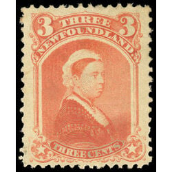 newfoundland stamp 33 queen victoria 3 1870 M VF 023