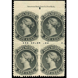 nova scotia stamp 8 queen victoria 1 1860 PB VF 008