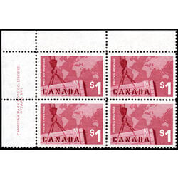 canada stamp 411 crane and map 1 1963 PB UL