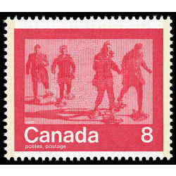 canada stamp 644i snowshoeing 8 1974