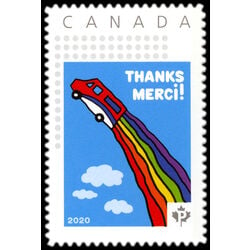 canada stamp pp picture postage pp covid covid thanks merci 2020 M VFNH