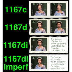 canada stamps 1167 imperforated queen elizabeth ii collection of 4 rare stamps