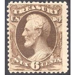 us stamp officials o o110 treasury 6 1879