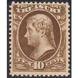 us stamp officials o o111 treasury 10 1879