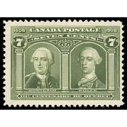 canada stamp 100 montcalm wolfe 7 1908 M F VFNH 039
