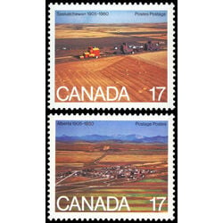 canada stamp 863 4 saskatchewan and alberta 1980