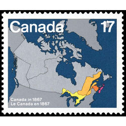 canada stamp 890 1867 map of canada 17 1981
