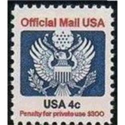 us stamp o officials o128 official mail great seal 4 1983