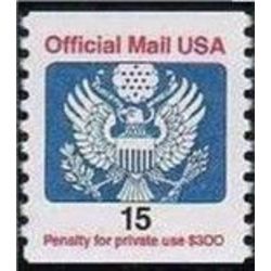 us stamp o officials o138a postal card rate great seal 15 1988