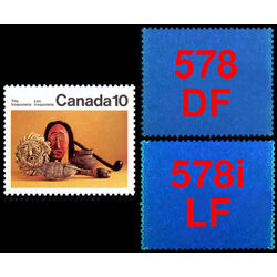 canada stamp 578i cornhusk mask and artifacts 10 1976