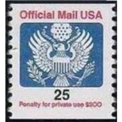 us stamp o officials o141 postal card rate great seal 25 1985
