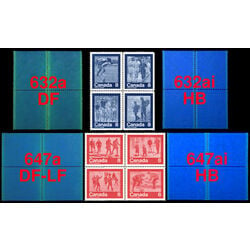 canada stamps keep fit 1974 632a df 632ai hb 647a df lf 647ai hb