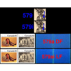 canada stamps 579a collection of 4 varieties normal missing medallion in df df df lf