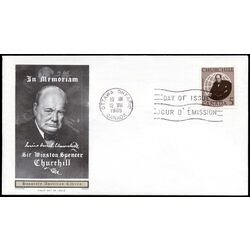 canada stamp 440 sir winston churchill 5 1965 FDC 004