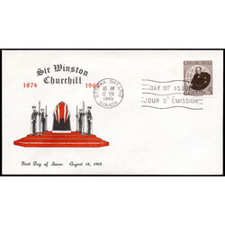 canada stamp 440 sir winston churchill 5 1965 FDC 004