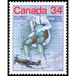 canada stamp 1101 anti gravity flight suit 34 1986