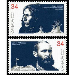 canada stamp 1108 9 peacemakers of the prairies 1986