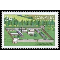 canada stamp 1056 fort walsh saskatchewan 34 1985