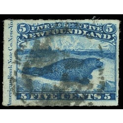 newfoundland stamp 40 harp seal 5 1876 U VF 022