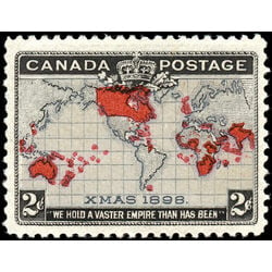 canada stamp 85i christmas map of british empire 2 1898