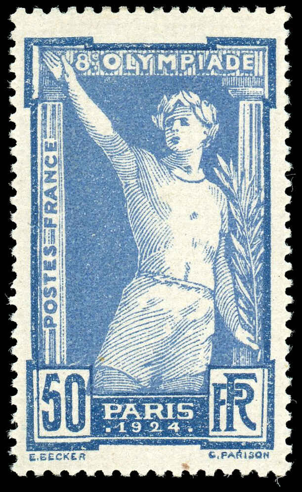 Athlete Arpin Buy #201 France | - (1924) 50¢ Victorious Philately