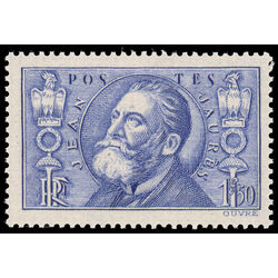 france stamp 314 jean leon jaures 1936