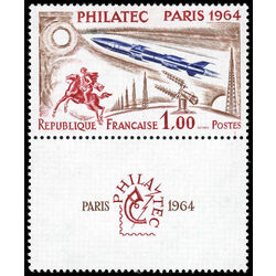 france stamp 1100 postrider rocket and radar equipment 1964