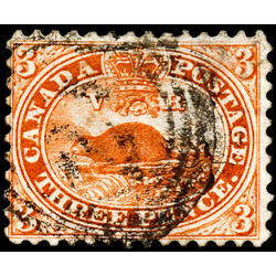 canada stamp 12 beaver 3d 1859 U F VF 035