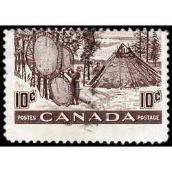 canada stamp 301 drying skins 10 1950 U VF 003