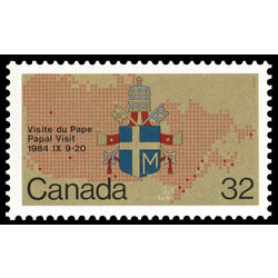 canada stamp 1030 papal coat of arms and map 32 1984