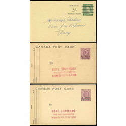 5 rare canada post cards