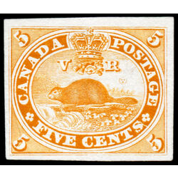 canada stamp 15tcviii beaver 5 1864 M VF 001