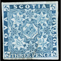 nova scotia stamp 2 pence issue 3d 1851 U VF 012