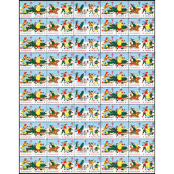 canada stamp christmas seals cs59 christmas seals 1960 M PANE 50 STAMPS