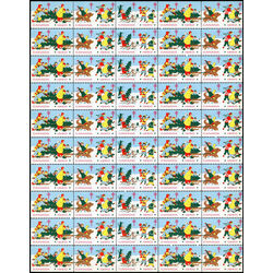 canada stamp christmas seals cs59 christmas seals 1960 M PANE 50 STAMPS