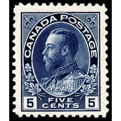 canada stamp 111 king george v 5 1914 M F VFNH 022