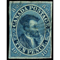 canada stamp 7 jacques cartier 10d 1855 U F VF 039