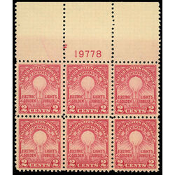 us stamp postage issues 654 edison s first lamp 2 1929 PB 001