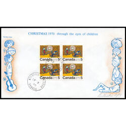canada stamp 522pi children skiing 1970 FDC 002