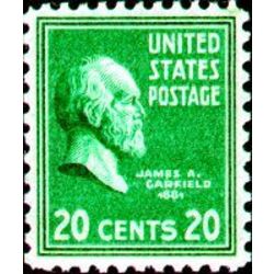 us stamp postage issues 825 james a garfield 20 1938
