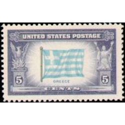 us stamp postage issues 916 flag of greece 5 1943
