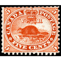 canada stamp 15 beaver 5 1859 M F 072