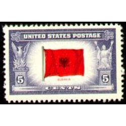 us stamp postage issues 918 flag of albania 5 1943