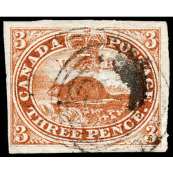 canada stamp 4 beaver 3d 1852 U VF 085