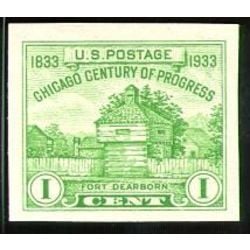 us stamp postage issues 766a fort dearborn single 1 1935