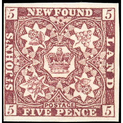 newfoundland stamp 5 1857 first pence issue 5d 1857 M VF 017