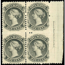 nova scotia stamp 8 queen victoria 1 1860 PB VF 009