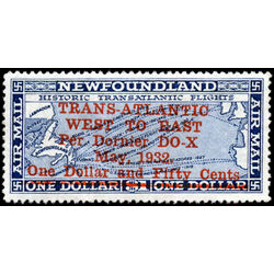 newfoundland stamp c12 historic transatlantic flights 1932 M XFNH 020