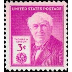 us stamp postage issues 945 thomas a edison 3 1947