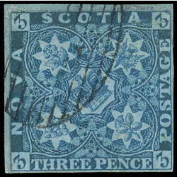nova scotia stamp 3 pence issue 3d 1851 U VF 012